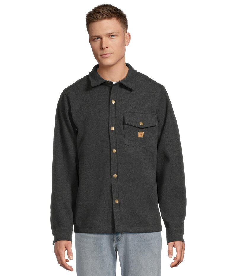 ハーレー メンズ トップス プルオーバー Hurley Santa Cruz Solid Flannelong Sleeve Dark Stone Grey 薄墨色