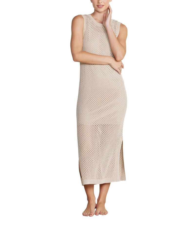 ベアフットドリームス レディース トップス ワンピース Barefoot Dreamsunbleached Beach Dresstone ストーン