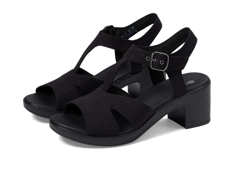 ビジーズ レディース シューズ ヒール サンダル Bzees Everly Strappy Sandals Black Denim ブラック