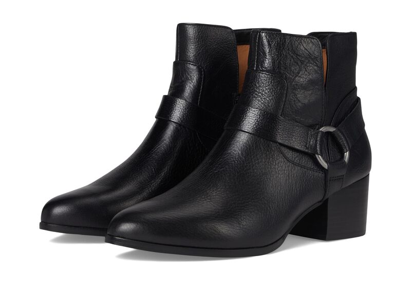 ジョンストンアンドマーフィー レディース シューズ ブーツ・レインブーツ Johnston & Murphy Trista Harness Bootie Black Calfskin ブラック