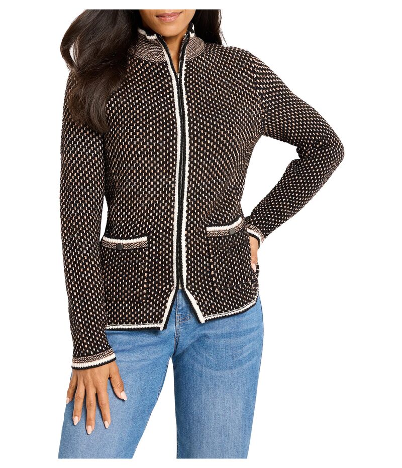 ニックプラスゾーイ レディース アウター コート ニット ジャケット NIC+ZOE Brick Stitch Knit Jacket Neutral Multi マルチカラー