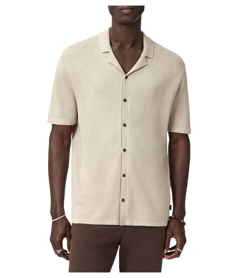 ジョンバルベイトス メンズ アウター ニット・セーター シャツ John Varvatos Arlon Shirt Y2597R25 Almond｜ReVida 店 44,070円