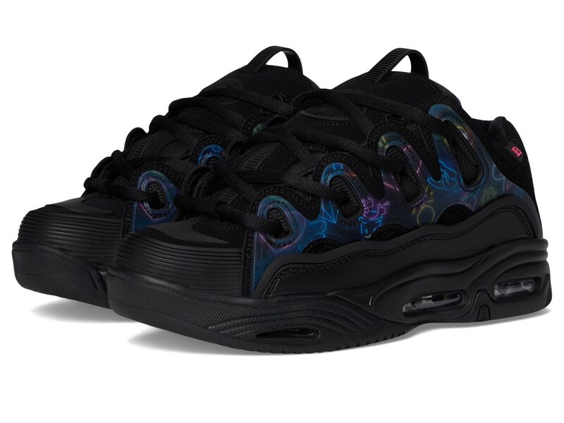 オサイラス メンズ シューズ スニーカー Osiris D3 2001 Black/Pink/Holo ブラック