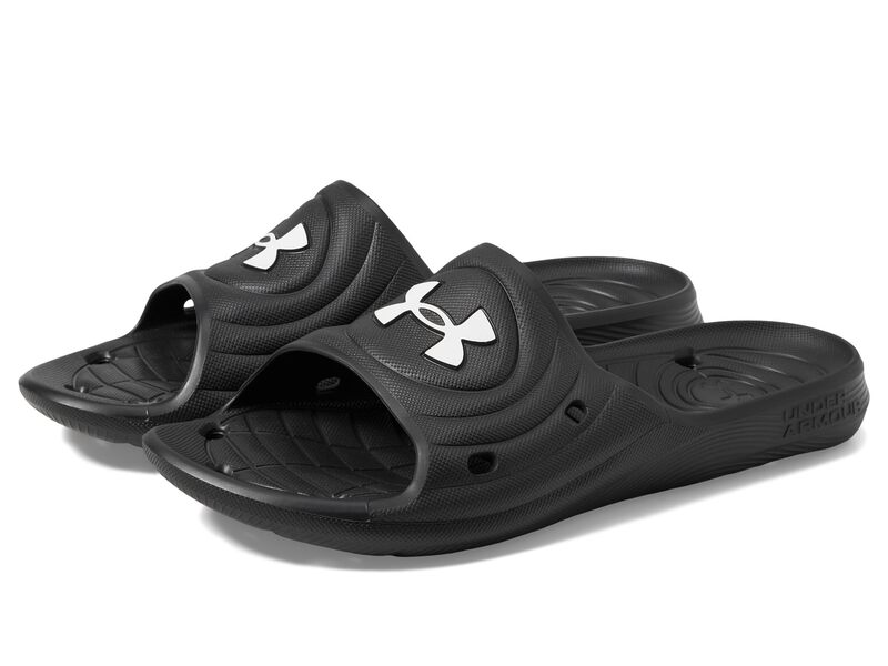 アンダーアーマー メンズ シューズ サンダル Under Armour Locker IV Black/White ホワイト｜ReVida 店