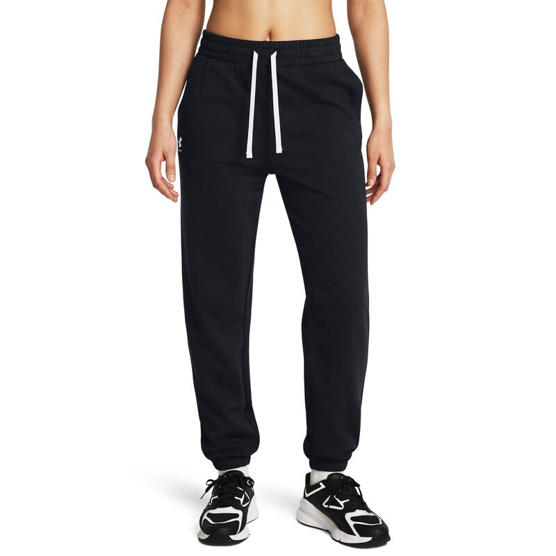 アンダーアーマー レディース ボトムス カジュアルパンツ パイル ジョガーパンツ Under Armourival Terry Joggers Black/Black/White ホワイト