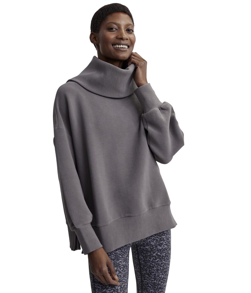 バーレイ レディース アウター パーカー・スウェット Varley Milton Sweat Deep Charcoal チャコール|ReVida 店