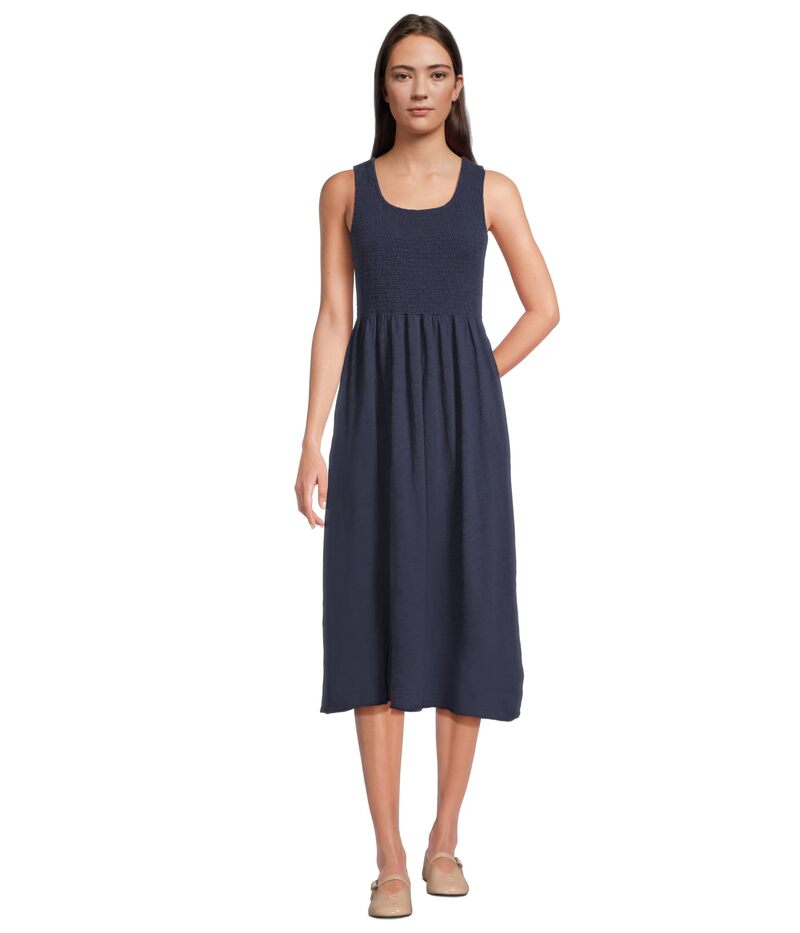 モッドドック レディース トップス ワンピース ミディ シャーリング Mod-o-doc Smocked Tank Midi Dress Vibrant Navy ネイビー