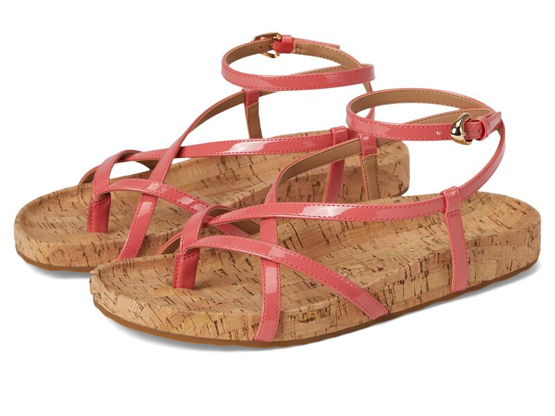 エアロソールズ レディース シューズ ヒール Aerosoles Leera Coral Patent Faux Leather W Cork コーラル
