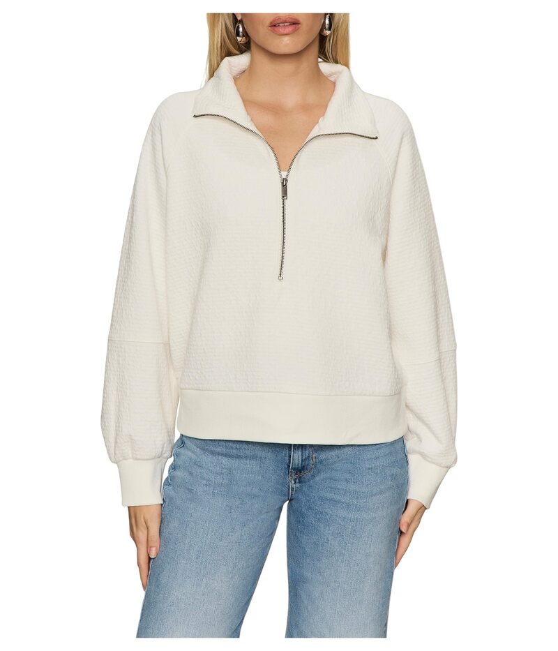 サンクチュアリー レディース トップス シャツ Sanctuary Textured Zip-Upopover Chalk チョーク