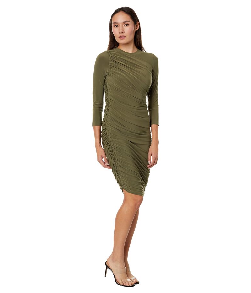 ノーマカマリ レディース トップス ワンピース Norma Kamali Long Sleeve Diana Dress To Knee Military