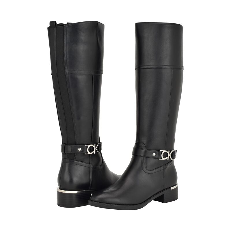 カルバンクライン レディース シューズ ブーツ・レインブーツ Calvin Klein Daphny Black Patent ブラック