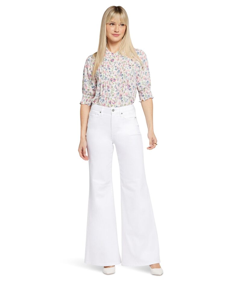エヌワイディージェイ レディース ボトムス デニムパンツ NYDJ Mia Palazzo in Optic White ホワイト