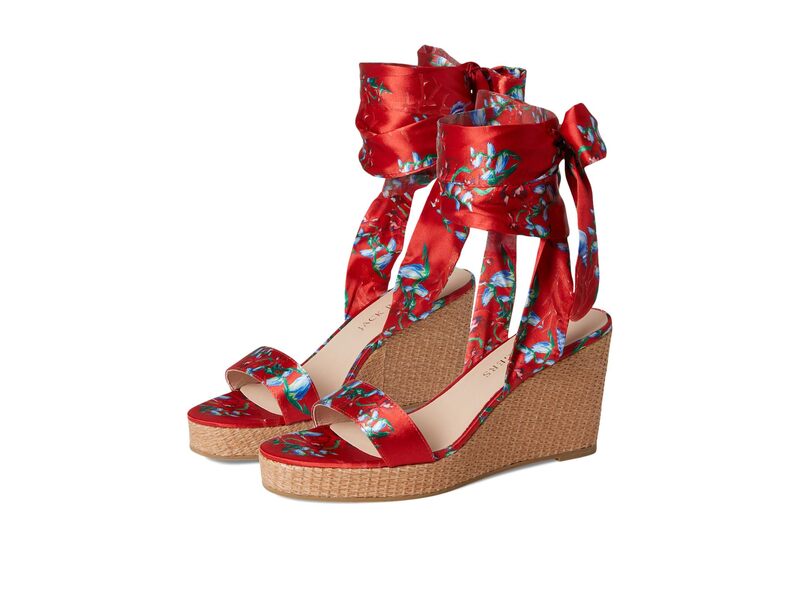 ジャックロジャース レディース シューズ 踵 Jack Rogers Deirdre Scarf Wedge Fired Multi 赤いこと