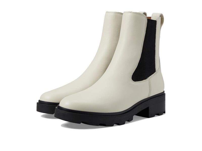 メイドウェル レディース シューズ ブーツ・レインブーツ チェルシー レザー Madewell The Wyckoff Chelsea Lugsole Boot in Leather Pale Parchment