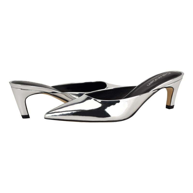 カルバンクライン レディース シューズ ヒール Calvin Klein Kalyn Silver Mirror Metallic シルバー