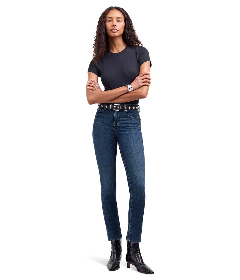 メイドウェル レディース ボトムス デニムパンツ ミッドライズ Madewell Midrise Stovepipe in Deming Wash Deming Wash|ReVida 店