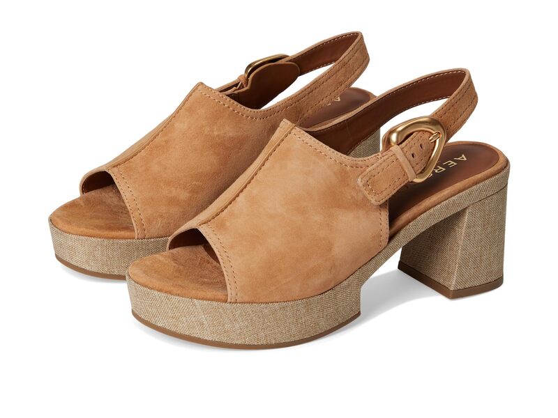 エアロソールズ レディース シューズ ヒール Aerosoles Zella Tan Suede タン