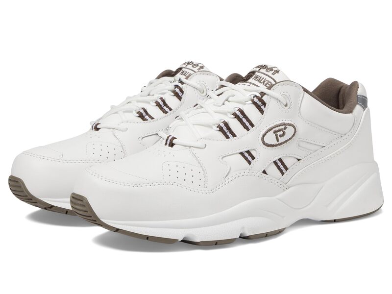プロペット メンズ シューズ スニーカー Propet Stability Walker White/Taupe ホワイト
