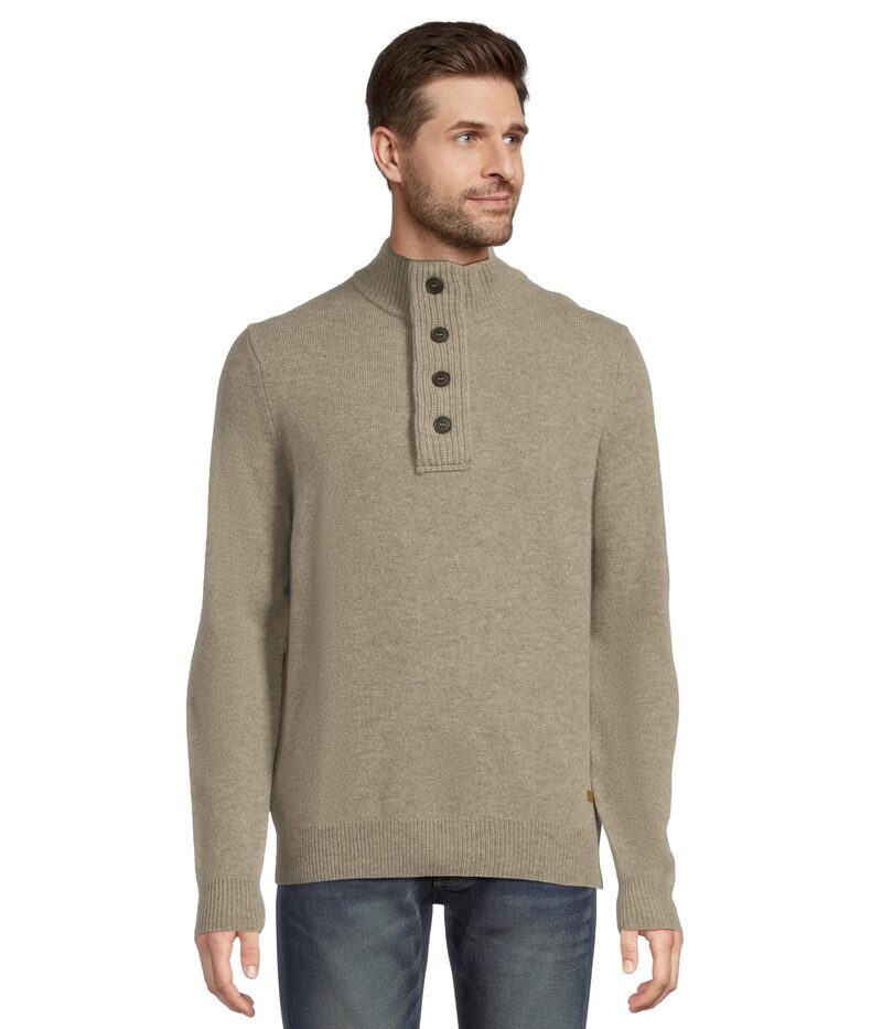 バブアー メンズ アウター ニット・セーター Barbour Essential Patch 1/2 Zip Stone ストーン
