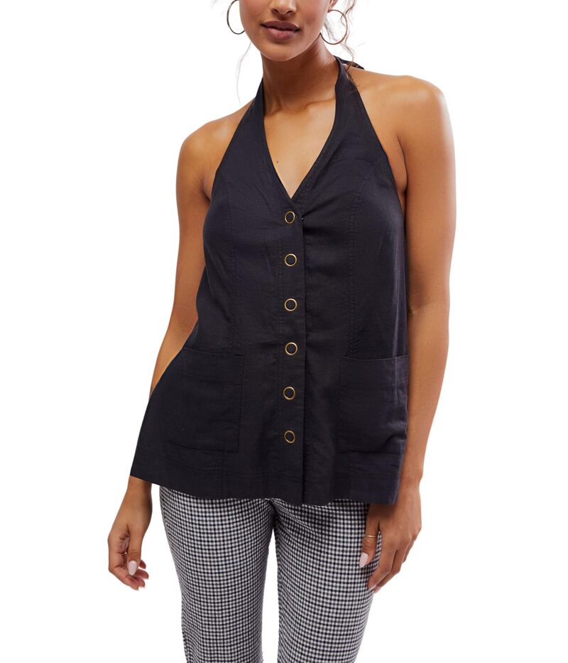 フリーピープル レディース トップス シャツ ホルター Free People Scout Halter Black ブラック