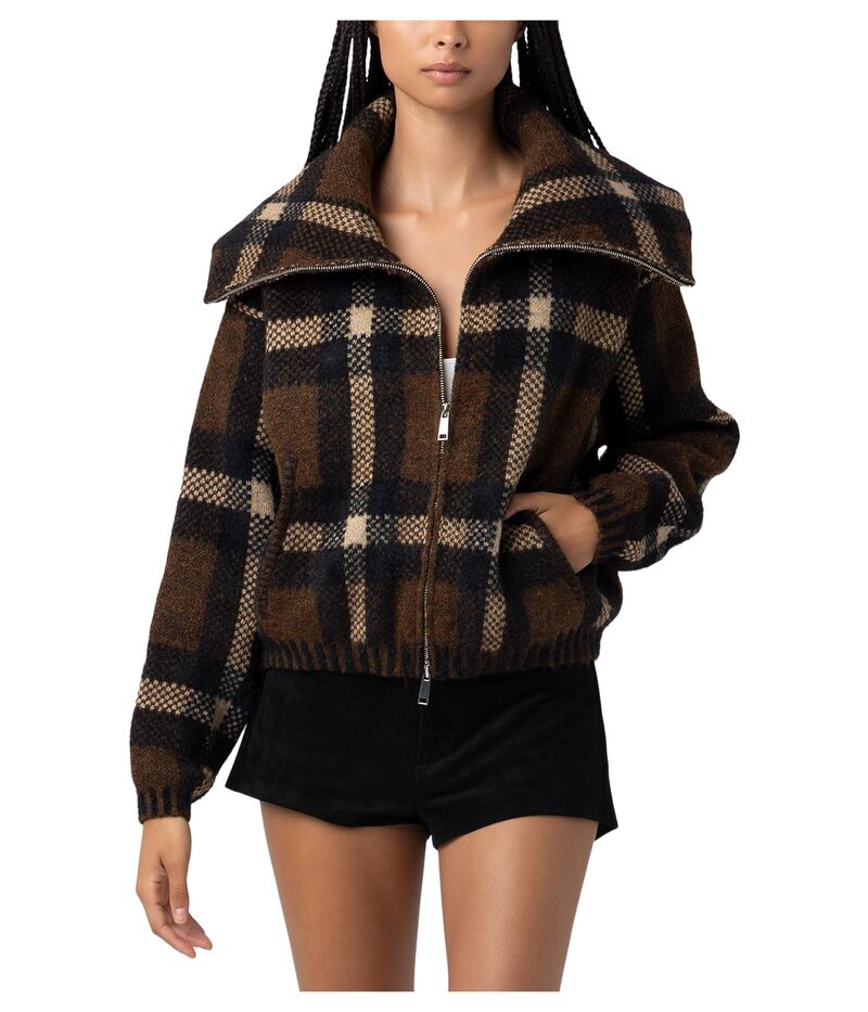 ブランクニューヨーク レディース アウター コート セーター ジャケット Blank NYC Prep Academy Plaid Sweater Jacket Multicolor マルチカラー｜ReVida 店