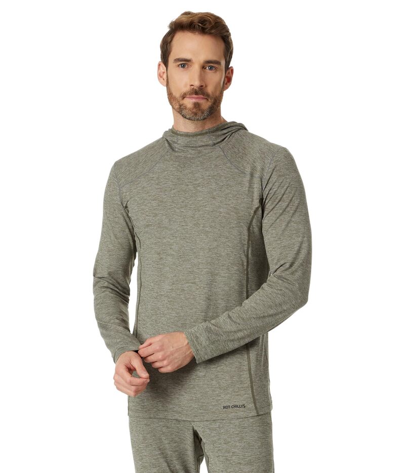 ホットチリーズ メンズ トップス プルオーバー パーカー Hot Chillys Clima-Tek Hoodie Od Heather ギョリュウモドキ