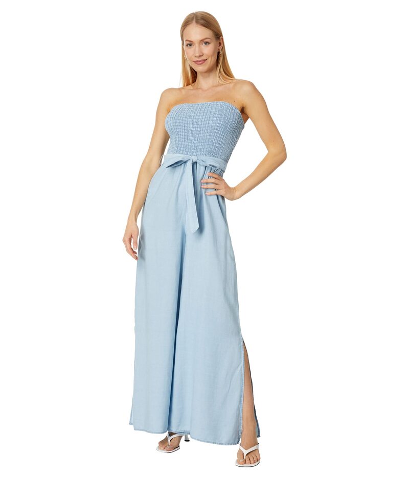 ヴィンスカムート レディース トップス ジャンプスーツ シャーリング Vince Camuto Smocked Bodice Jumpsuit Arctic Surf