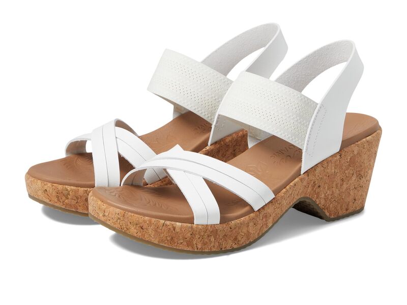 スケッチャーズ レディース シューズ ヒール SKECHERS Brystol - Night Skies White ホワイト|ReVida 店