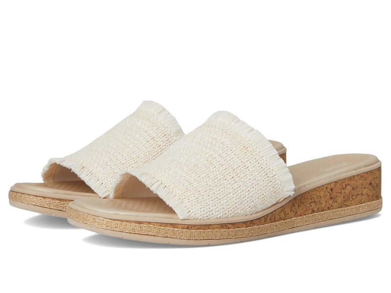 ライフストライド レディース シューズ サンダル LifeStride Breezy Slides Natural Stretch Raffia Fabric