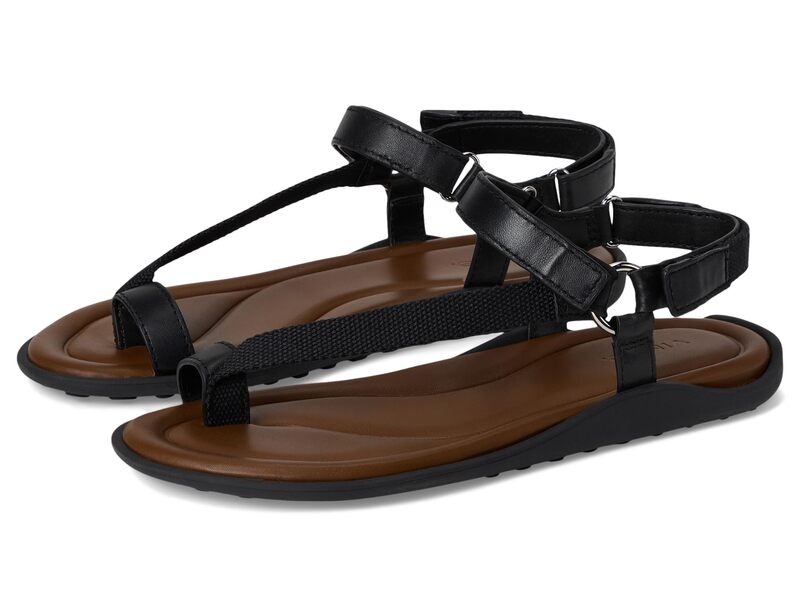 ヴィンス レディース シューズ サンダル Vince Summer Strappy Sandals Black Leather/Fabric ブラック｜ReVida 店