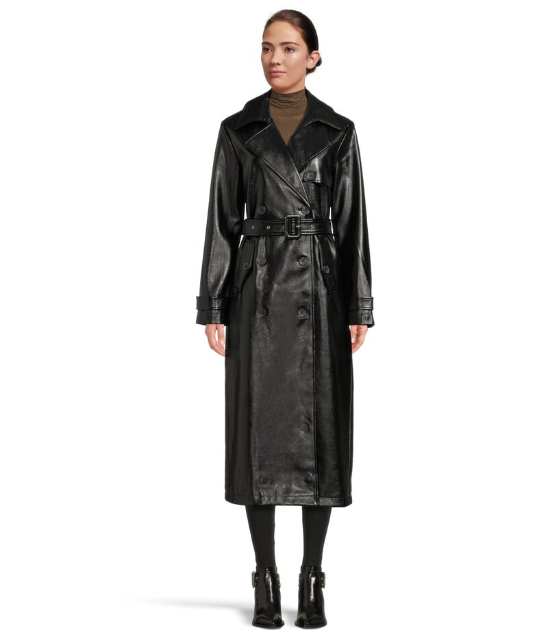 アヴェックレフィーユ レディース アウター コート マキシ Avec Les Filles Double Breasted Maxi Trench Black ブラック