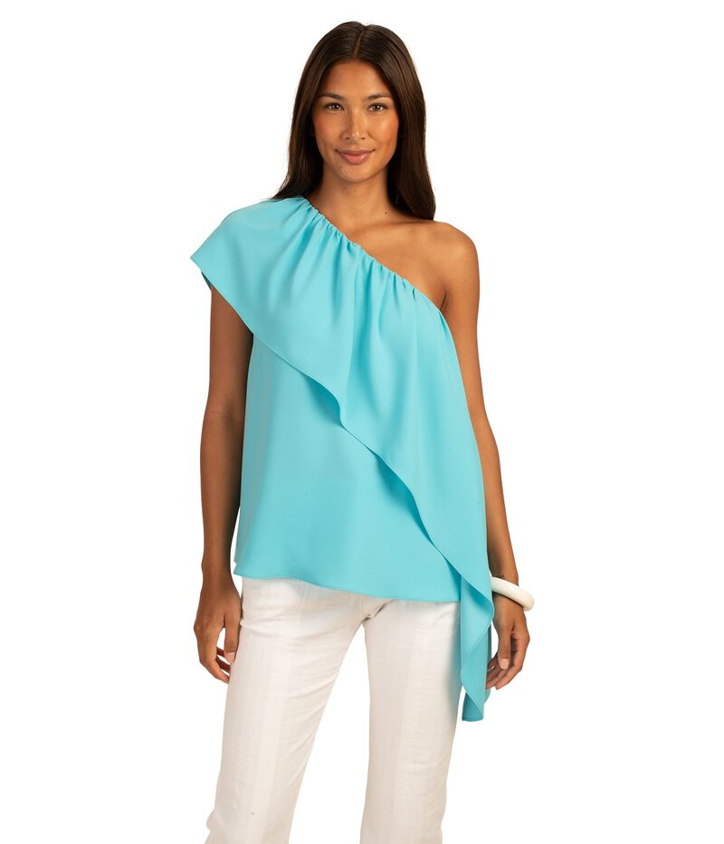 トリーナターク レディース トップス シャツ Trina Turk Satisfied Top Clearwater｜ReVida 店
