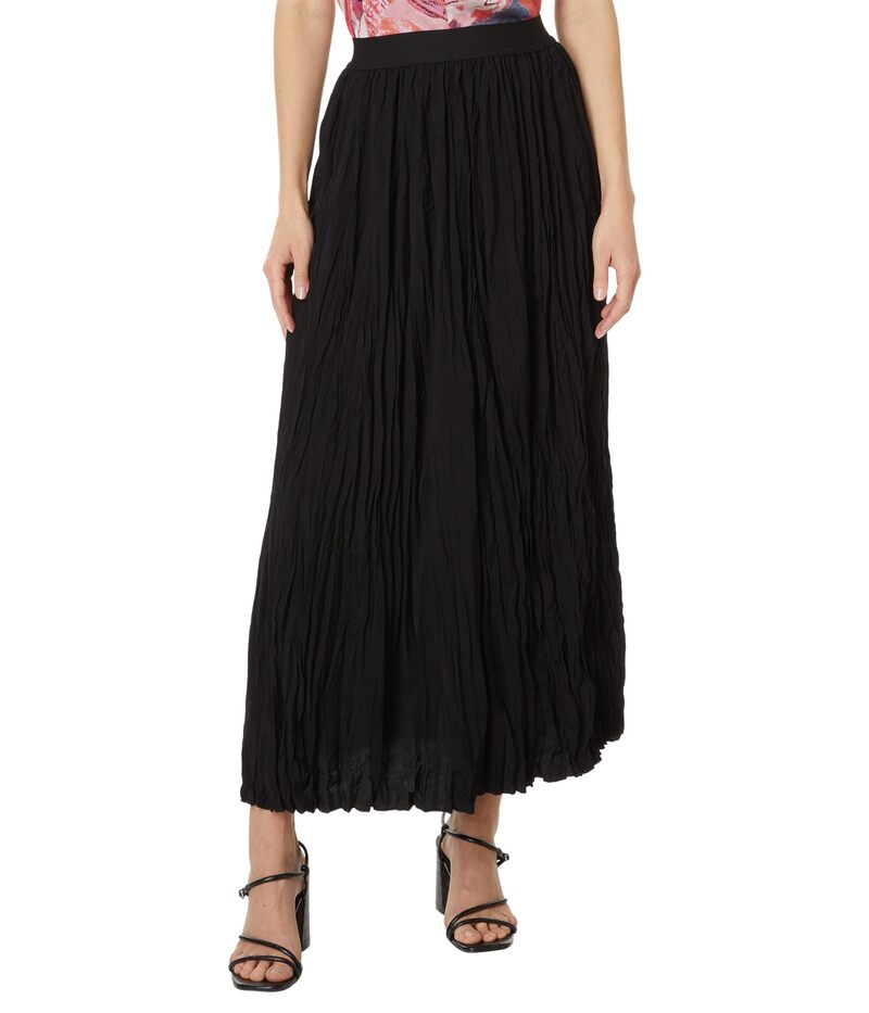 ニックプラスゾーイ レディース ボトムスカート NIC+ZOE Crinkle Crush Skirt Black Onyx ブラック|ReVida 店
