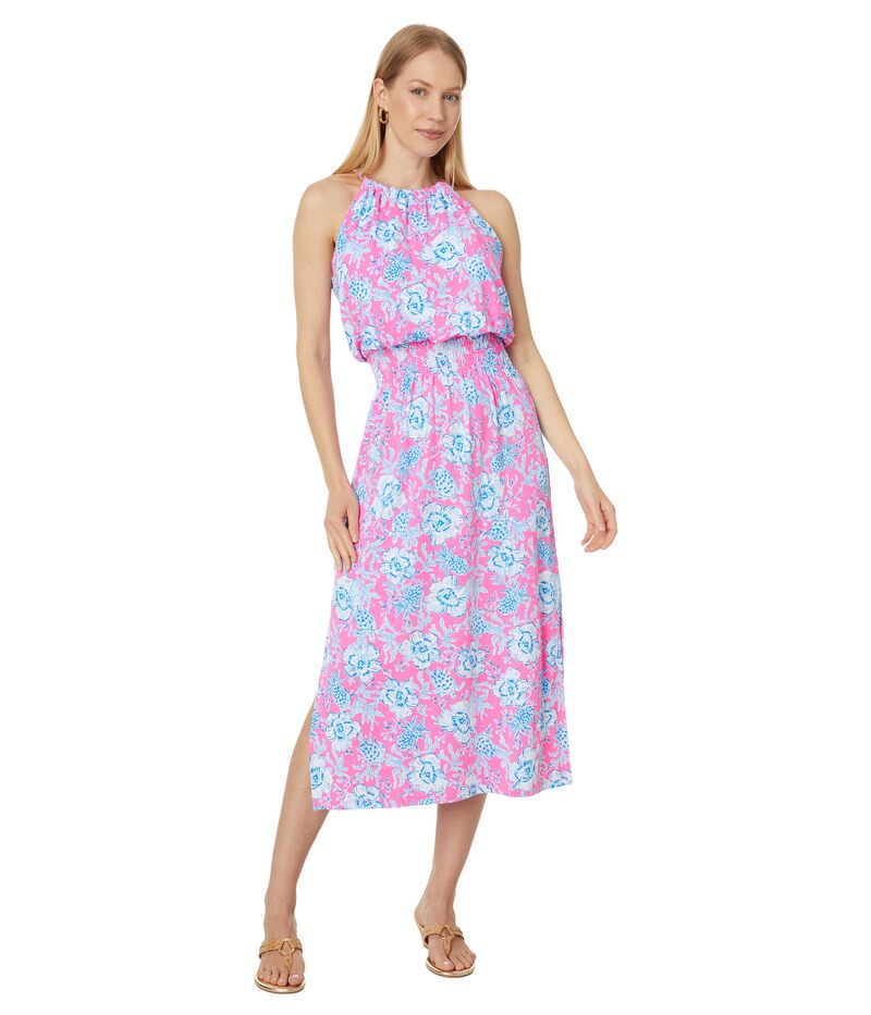 リリーピュリッツァー レディース トップス ワンピース ミディ ホルター Lilly Pulitzer Gracelyn Halter Midi Dress Roxie Pink Wave N Sea ピンク