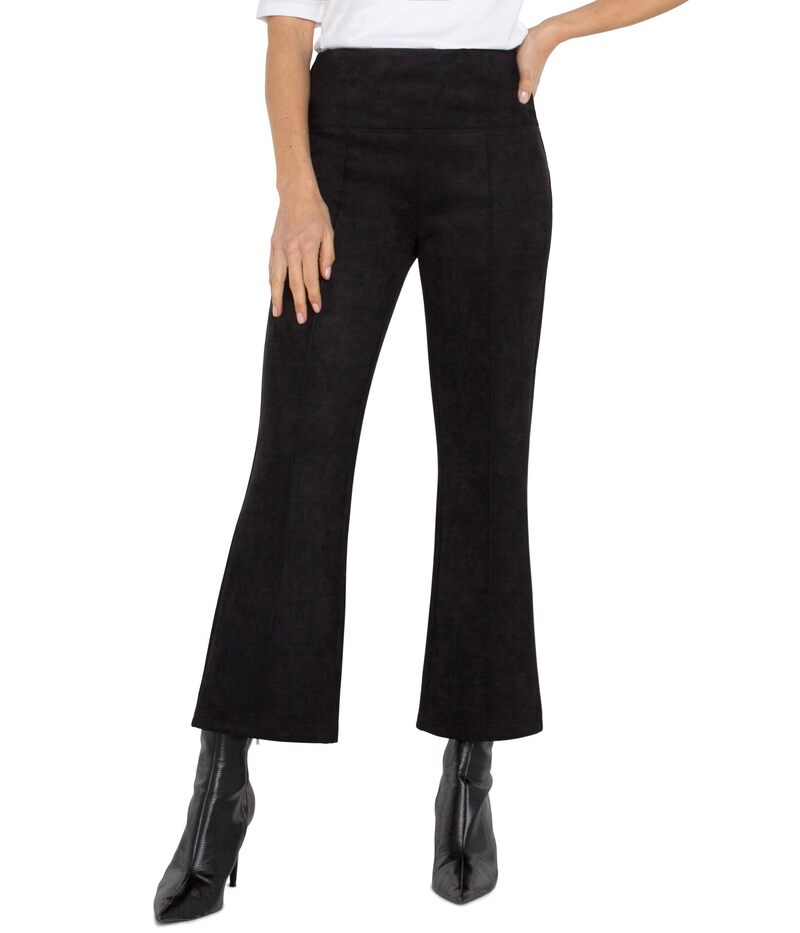 リヴァプール ロサンゼルス レディース ボトムス カジュアルパンツ スキューバ スエード Liverpoolos Angeles Pearl Crop Flare Hi Rise Sueded Scuba Black ブラック｜ReVida 店