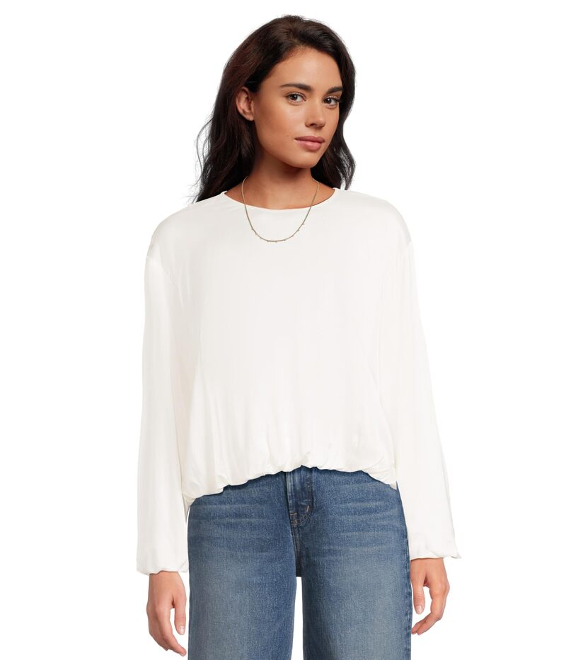 メイドウェル レディース トップス シャツ Madewell Peach Long Sleeve Bubble Shirt Winter White ホワイト｜ReVida 店
