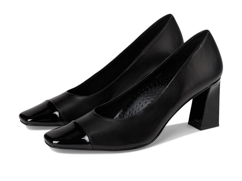 ベネリ レディース シューズ 踵 Vaneli Fadela Black Nappa/Patent 黒いこと
