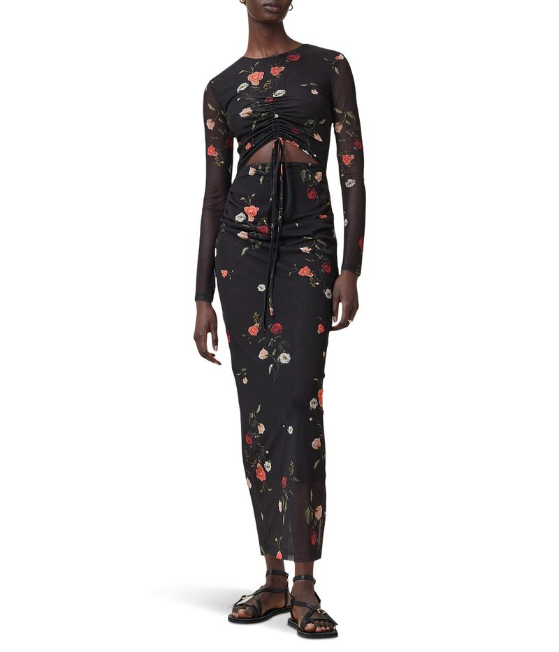 オールセインツ レディース トップス ワンピース メッシュ AllSaints Kathy Mesh Dress Briar Black ブラック｜ReVida 店