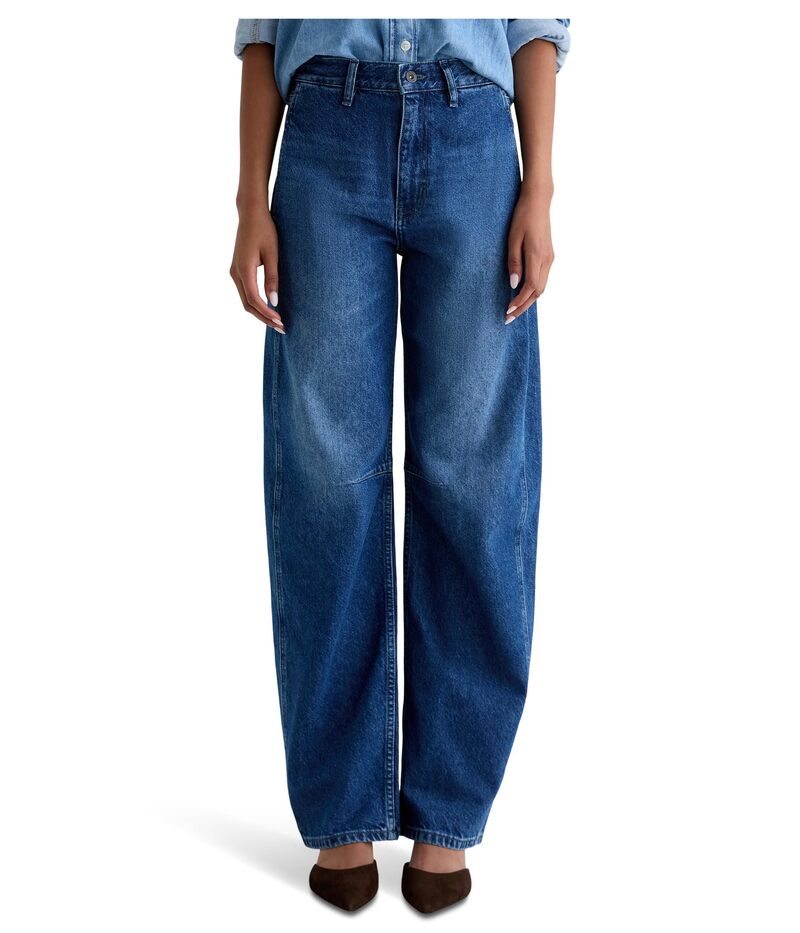 エージージーンズ レディース ボトムス デニムパンツ AG Jeans Mercer High Rise Barrel Jean Extended In Sidecar｜ReVida 店