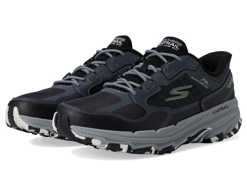 スケッチャーズ メンズ シューズ スニーカー Skechers Hands Free Slip-ins: Go Run Trail Altitude 2.0 Black/Grey ブラック｜ReVida 店