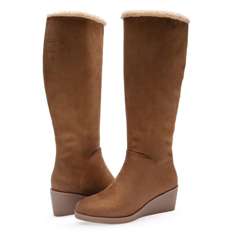 エアロソールズ レディース シューズ ブーツ・レインブーツ トール Aerosoles 2BINOCULAR Tall Wedge Bootobacco Faux Suede