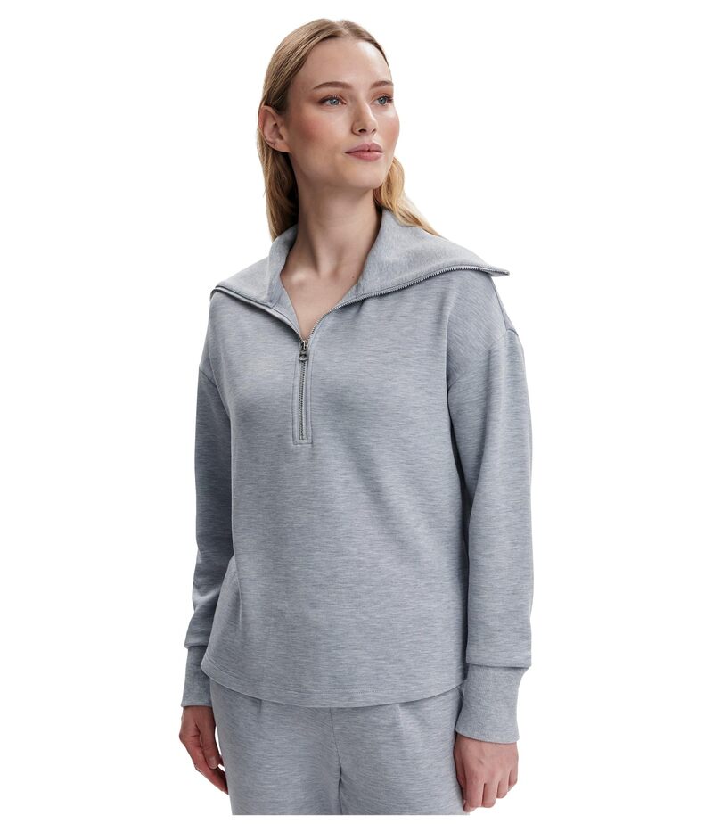 バーレイ レディース アウター パーカー・スウェット Varley Larson 1/2 Zip Sweat Mid Blue Marl マール
