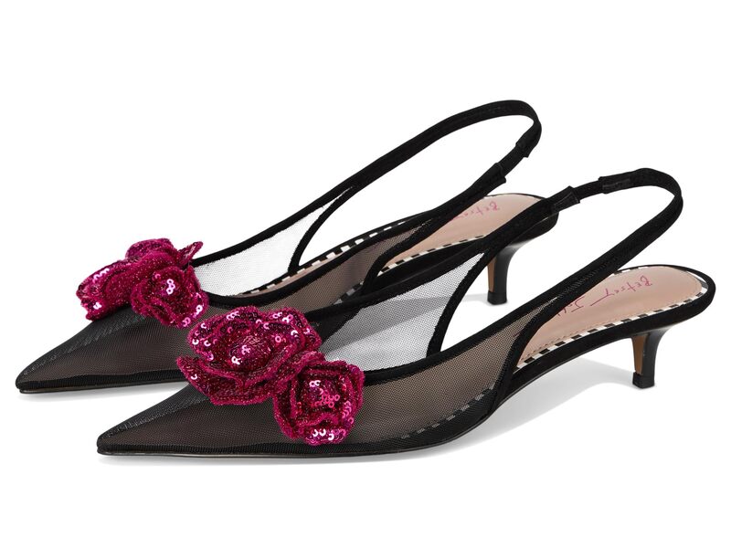 ブルーバイベトシージョンソン レディース シューズ ヒール Blue by Betsey Johnson Aurorra Black Mesh ブラック｜ReVida 店