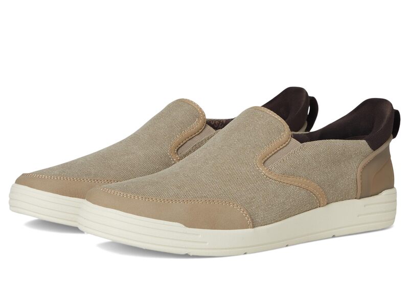 ノンブッシュ メンズ シューズ スニーカー Nunn Bush Kore City Walk Canvas EZ Moc Toe Slip-On Sneakers Easy On and Easy Off Stone ストーン
