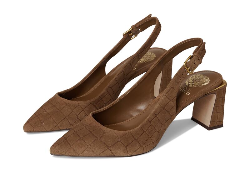 ヴィンスカムート レディース シューズ 踵 Vince Camuto Hamden Buckle Slingback Pump Fawn レディース靴-ミュール