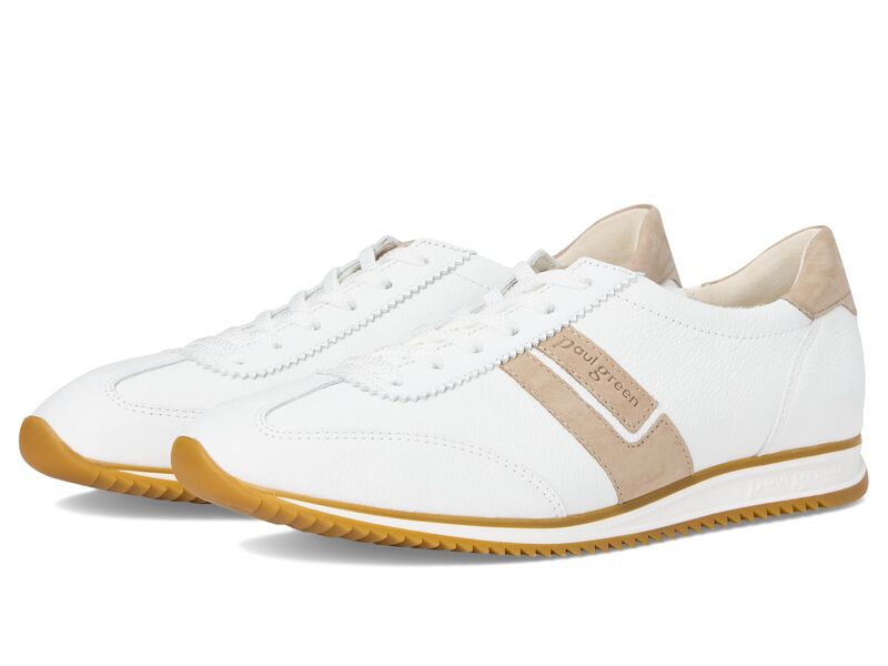 極点・緑であること レディース シューズ 踵 Paul Green Bellevue White Antelope 白いこと