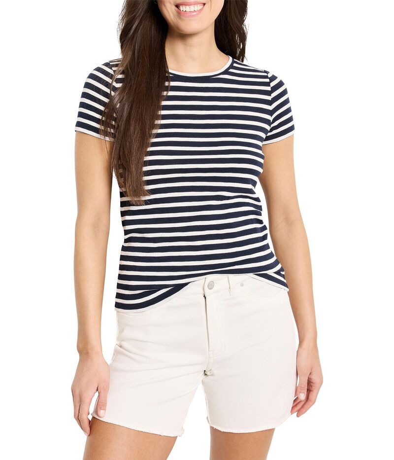 ニックプラスゾーイ レディース トップス シャツ NIC+ZOE Short Sleeve Scoop Neck Striped Tee Indigo Multi インディゴ