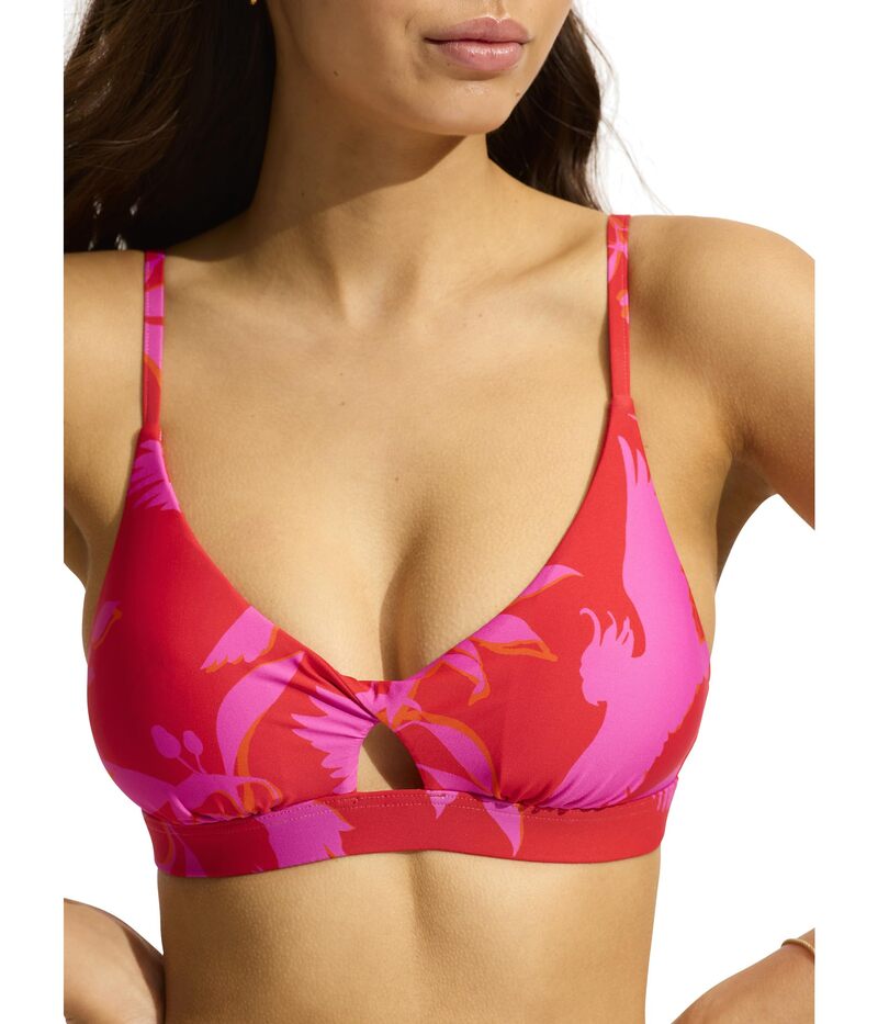 シーフォリー レディース アンダーウェア ブラジャー Seafolly Birds Of Paradise Twist Front Bralette Chilli Red レッド