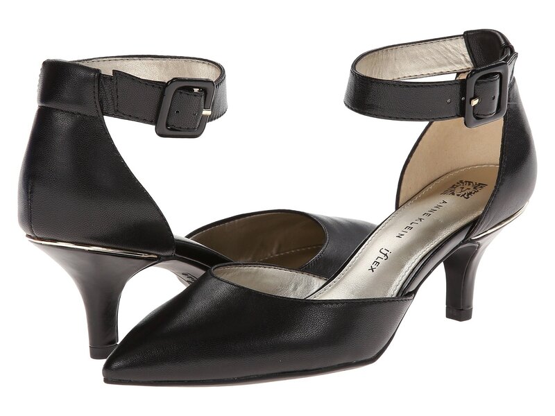 アンクライン レディース シューズ ヒール Anne Klein Fabulist Black Leather ブラック｜ReVida 店 18,446円