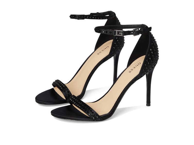 ゲス レディース シューズ ヒール GUESS Kabaile Black Satin ブラック
